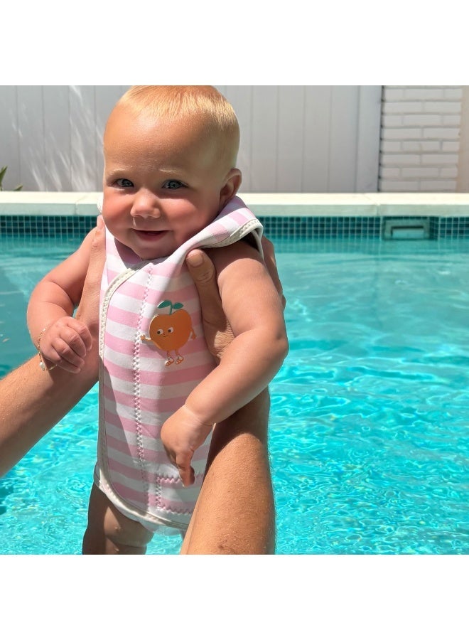 SUNNY LIFE بدلة سباحة للأطفال من المطاط الطبيعي بوبى كريمة الخوخ – بدلة سباحة مميزة من المطاط البيئي للأطفال، بدلة سباحة ناعمة ومرنة للأطفال والرضع - Image 2